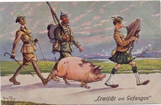 Soldaten mit Schwein, "Erwischt und gefangen", sign. Arthur Thie