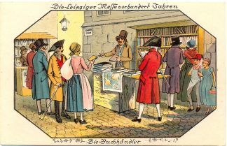 Leipzig, "Leipziger Messe vor 100 Jahren", Farb-Litho, um 1900