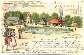 Leipzig, Sächs.-Thüring. Ausstellung, Farb-Litho, 1897