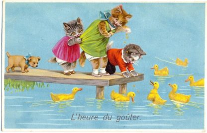 Katze, Katzen mit Enten, Arthur Thiele