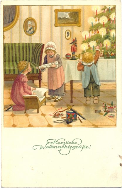 Weihnachten, Kinder, Spielzeug, sign. Pauli Ebner