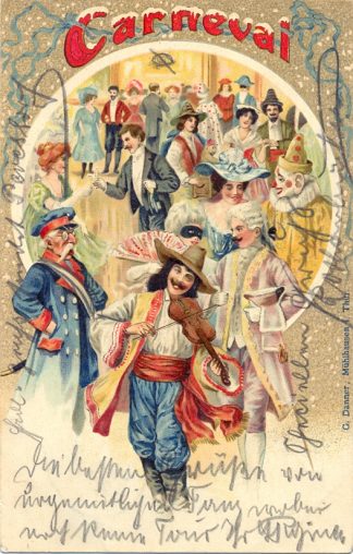 Karneval, Farb-Litho, 1908