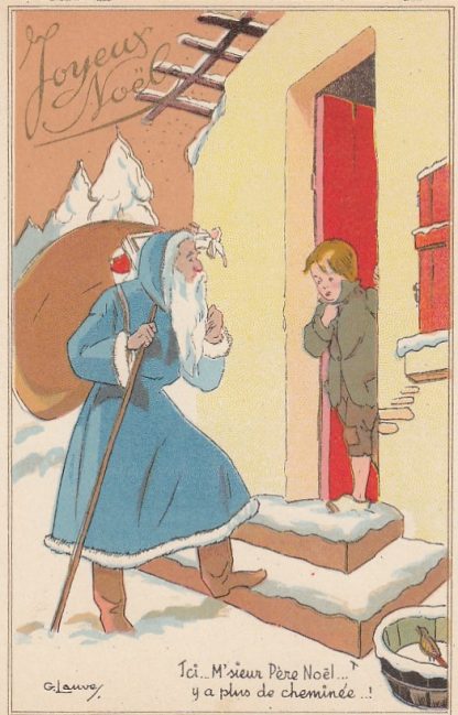 Weihnachten, Weihnachtsmann, Künstler AK, sign. G. Laure