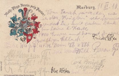 Studentika, Marburg, Math. Phys. Verein, 1910