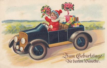Geburtstag, Mädchen im Automobil, 1935