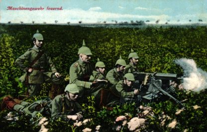 Militär, Maschinengewehr feuernde Soldaten, 1915