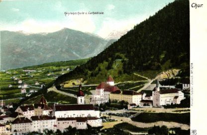 Chur, Kantonschule u. Cathedrale, um 1900/05