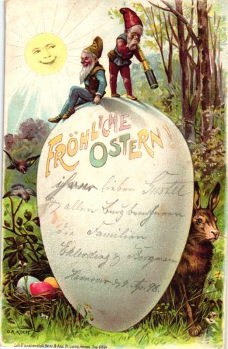 Ostern, Zwerge, Hase, 1898