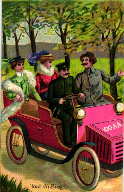 Auto, Ausfahrt im Automobil, um 1905/10