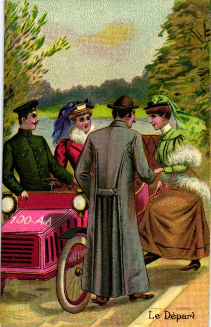 Auto, Gesellschaft mit Automobil, um 1905/10