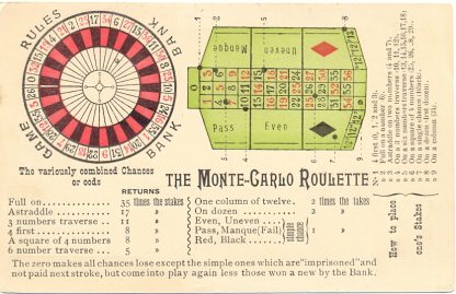 Monaco, Monte Carlo, Roulette, um 1920