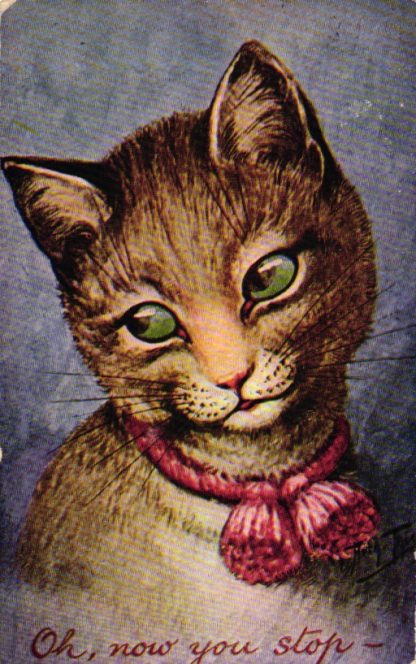 Katze mit Schleife, sign. Arthur Thiele, 1909