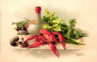 Stilleben, Pilze, Meeresfrüchte, sign. C. Klein, um 1900/05