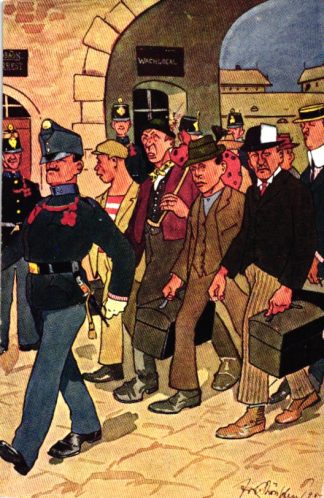 Soldat, Wachlokal, Männer, sign. Schönpflug, um 1910/15
