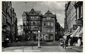Giessen, Marktplatz mit Kriegerdenkmal, 1940