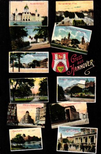 Hannover, Mehrbild-AK, 1925