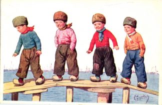 Kinder, Jungen am Meer, sign. Feiertag