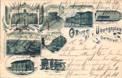 Darmstadt, Gruss vom Übungsplatz, 1901
