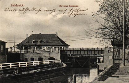 Zehdenick, Die neue Schleuse, 1910