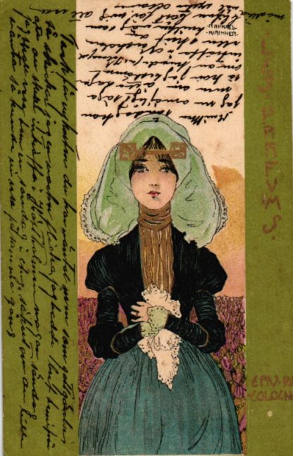 Dame, "Les Parfums", sign. Raphael Kirchner