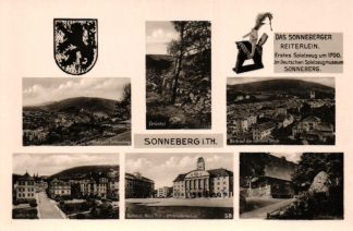 Sonneberg, 6 Ansichten m. "Sonneberger Reiterlein"