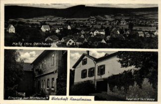 Gelnhausen - Haitz, Gastwirtschaft Hanselmann und Gesamtansicht, ca. 30er/40er Jahre