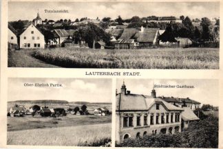 Lauterbach / Oberhessen, Mehrbild-AK mit städtischem Gasthaus, 30er Jahre