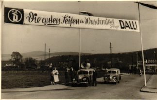 Wächtersbach, Strassenwerbung der Firma Seifen u. Waschmittel "Dalli", ca. 40er Jahre