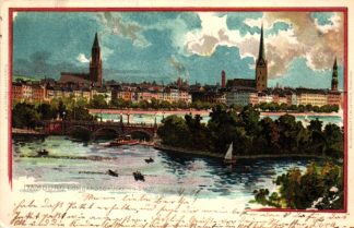 Hamburg, Künstler-Litho mit Glimmer, 1901