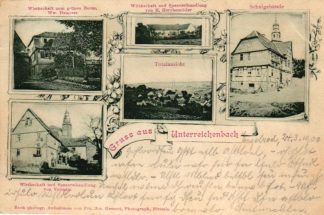 Birstein - Unterreichenbach mit drei Gastwirtschaften, Handlungen und Schule, 1900