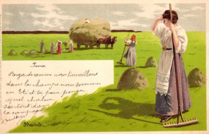 Landwirtschaft, Felder, Ernte, sign. Mailick, um 1900/05