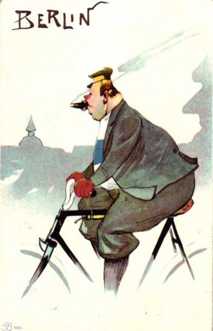 Berliner mit Fahrrad "Berlin", um 1900/05
