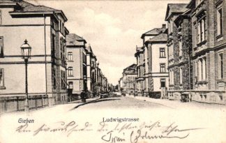 Giessen, Ludwigstrasse, 1904, Bahnpost Cöln-Frankfurt