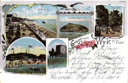 Wyk auf Föhr, Farb-Litho, 1901