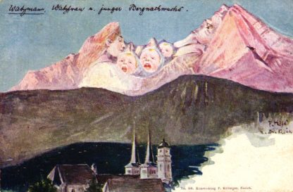 Berggesichter, Watzmann mit Frau und Kindern, Killinger Nr. 146, um 1900/10