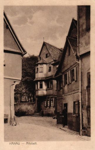 Hanau, Altstadt, Feldpost-AK 1915 - interessante Rückseite ! -