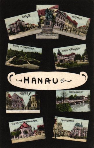Hanau, Mehrbild-AK, 1907