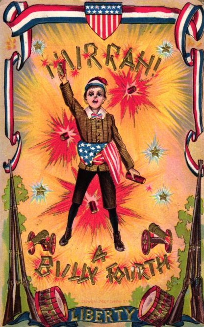 USA,  Independence Day, 4th of July, Prägekarte, 1910