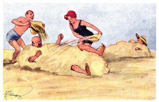 Strand, Meer, Badeurlaub, sign. Schönpflug, um 1910/20