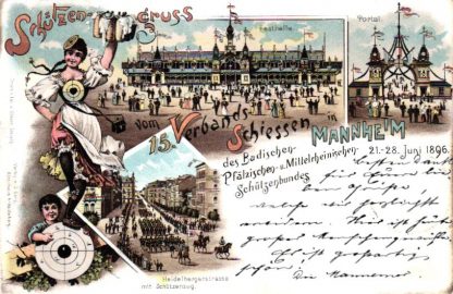 Mannheim, 15. Verbands-Schiessen, Pfälz.-u. Mittelrhein. Schützenbund, 1896