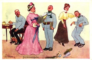Soldaten, böse Frauen "Befehlsausgabe", sign. Schönpflug