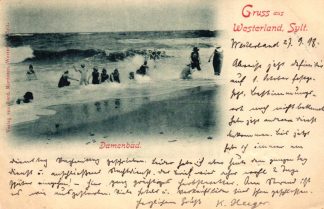 Sylt, Westerland, Damenbad, 1898 von Westerland nach Berlin versandt