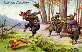 Hunde, Jagd, Dackel, sign. Arthur Thiele