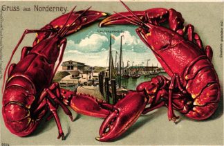 Norderney, Lobster-Prägekarte, um 1900/05