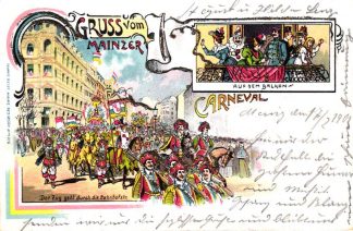 Mainz, Farb-Litho, "Gruss vom Mainzer Carneval", 1901