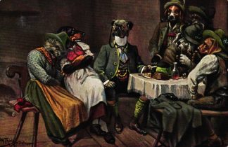 Hunde, Dackel "Der Salontiroler", sign. Arthur Thiele