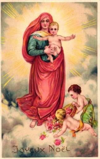 Weihnachten, französische Prägekarten, um 1910/20