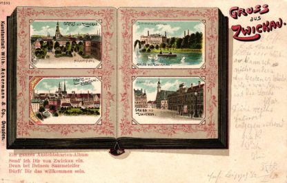 Zwickau, Farb-Litho "Ansichtskartenalbum", 1911