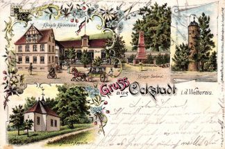 Friedberg - Ockstadt / Wetterau, Farb-Litho, 1905