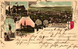 Bronzell / Fulda, Jägerhaus, Farb-Litho, 1900